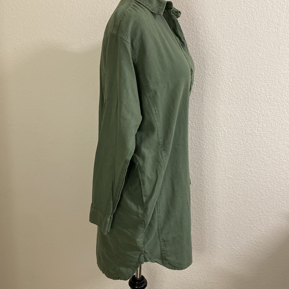Universal Threads Green Long Sleeve Shirt Dress Pockets‎ - Picture 2 of 3